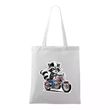 Mýval na motorce kreslený