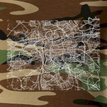 Mapy měst černobílé Praha