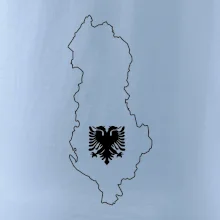 Albánie obrys mapa