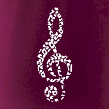 Houslový klíč z not