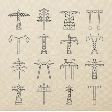 Typy stožárů vysokého napětí