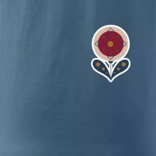 Folklor na prsu květina kulatá