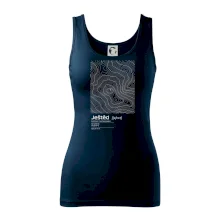 Ještěd - vrstevnice v obdélníku