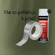 Pěna  a páska - vše co potřebuji k práci