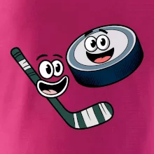 Parové triko - Puk a hokejka