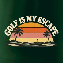 Golf is my escape retro západ slunce