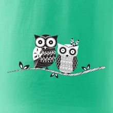 Dvě sovy abstraktní