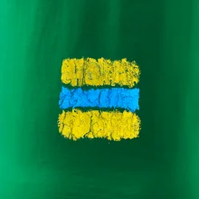 Turistická Cyklo značka - žluto modrá