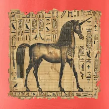 Egyptské hieroglyfy jednorožec