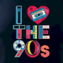 I love 90s - srdce a kazeta