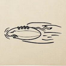 Americký fotbal letící míč