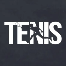 Tenis nápis silueta