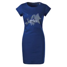 Mapa Evropy - srdce v Ukrajině