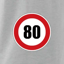 Dopravní značka - omezení rychlosti 80