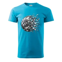 Kovový basketbalový míč s elektrickými střepy