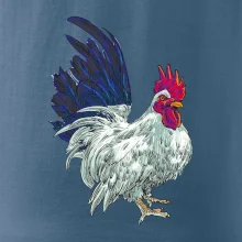 Kohout kreslený bílý