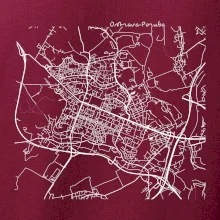 Mapy měst černobílé Ostrava Poruba