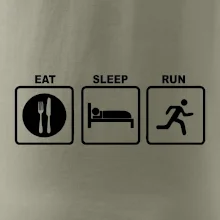 Eat sleep run čtverce
