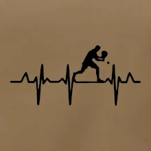 EKG stolní tenista stojící