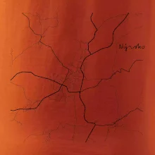 Černobílá mapa Nýrsko  340 22