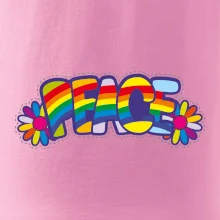 Peace nápis duhový