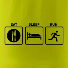 Eat sleep run čtverce