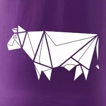 Origami kráva z boku