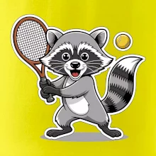 Mýval hraje tenis kreslený