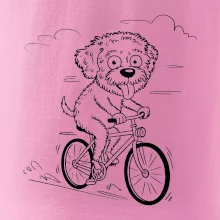 Lagotto romagnolo karikatura na kole černá