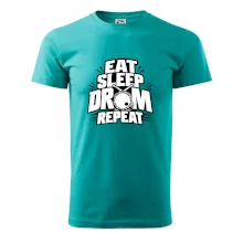 Eat sleep drum repeat - minimalistický bubenický slogan