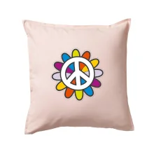 Peace symbol s kreslenou květinou