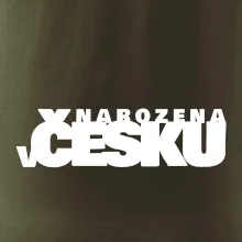 Nápis - Narozena v Česku