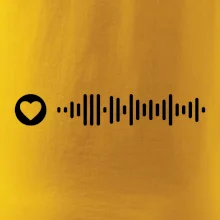 Zamilovaný Spotify kód na prsu