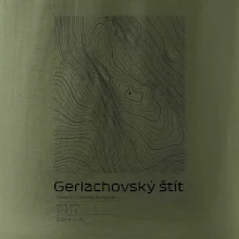 Gerlachovský štít - vrstevnice v obdélníku