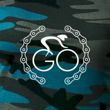 Logo cyklisty a řetěz