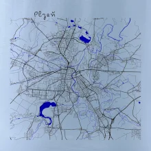 Plzeň mapa s vodními toky
