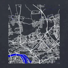 Praha 18200 - Mapa s vodními toky