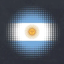 Argentina vlajka tečkovaná