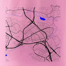 Praha - 14100 mapa s vodními toky