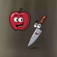 Parové triko - Jablko a nůž