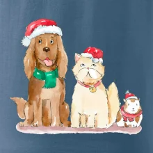 Veselé vánoce - pes, křeček a kočka