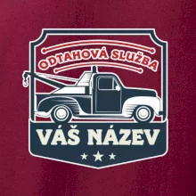 Odtahová služba - erb - červený nápis