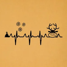 EKG Vánoce Vločky a sob