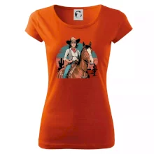 Cowgirl vintage na koni