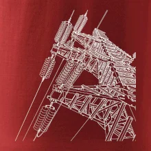 Nákres stožáru vysokého napětí