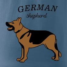 Německý ovčák - hnědý s nápisem