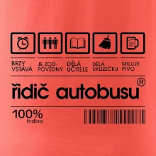 Čárový kód řidič autobusu