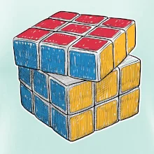 Rubikova kostka kreslená