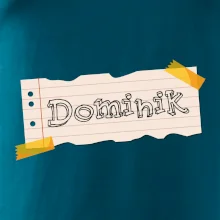 Papírek se jmenovkou - vlastní jméno