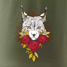 Rys s červenými růžemi  (Pecka design)